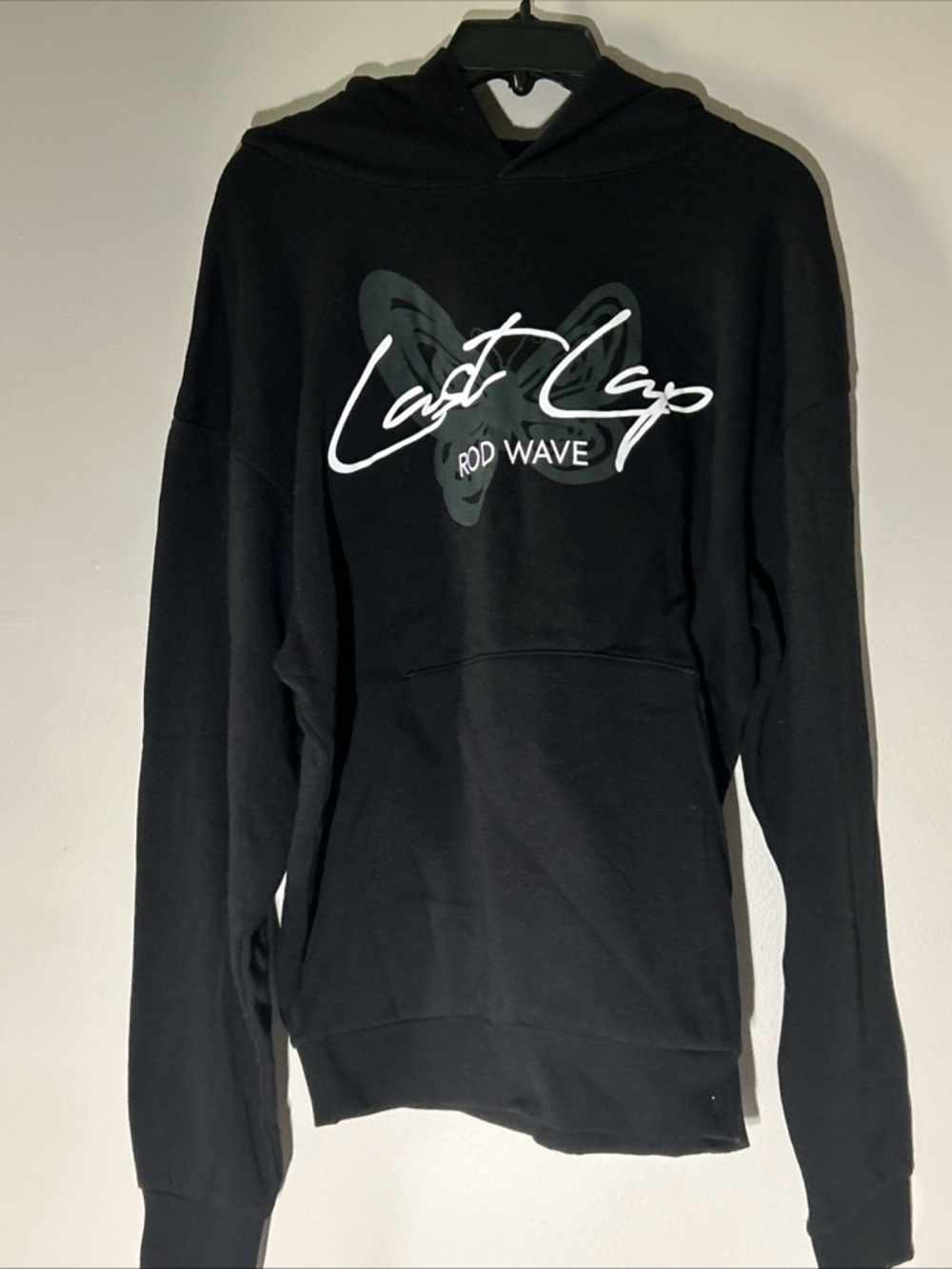 Black 'Last Lap' Graphic Hoodie